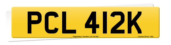 Registration number PCL 412K